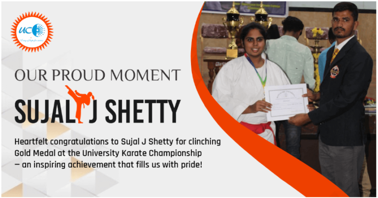 Gold Glory for Sujal J Shetty in University Karate Championship!