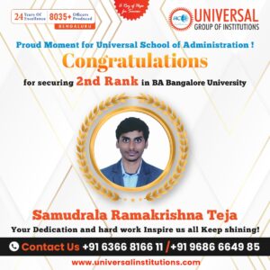 🏆 Charting Civil Service Dreams Early: Ramakrishna Teja Secures 2nd Rank at Bangalore University
