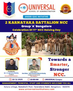 Celebration of the 77th NCC Raising Day at Universal School of Administration