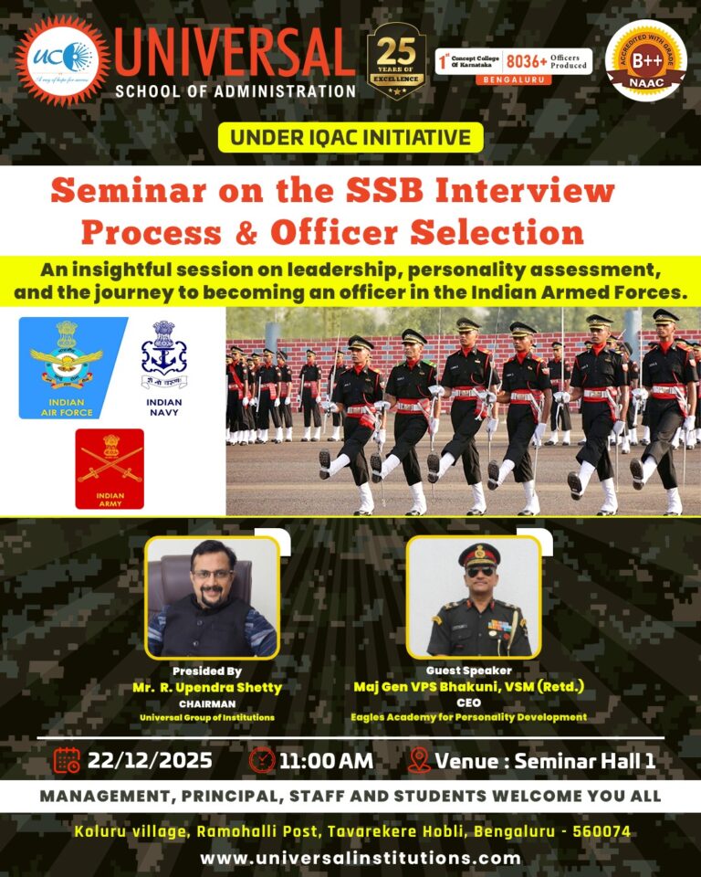 Seminar on the SSB Interview Process & Officer Selection