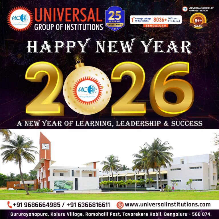 Happy New Year 2026 from Universal School Of Administration!