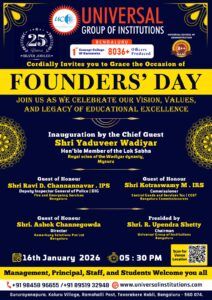 Founders’ Day Invitation | Universal Group of Institutions