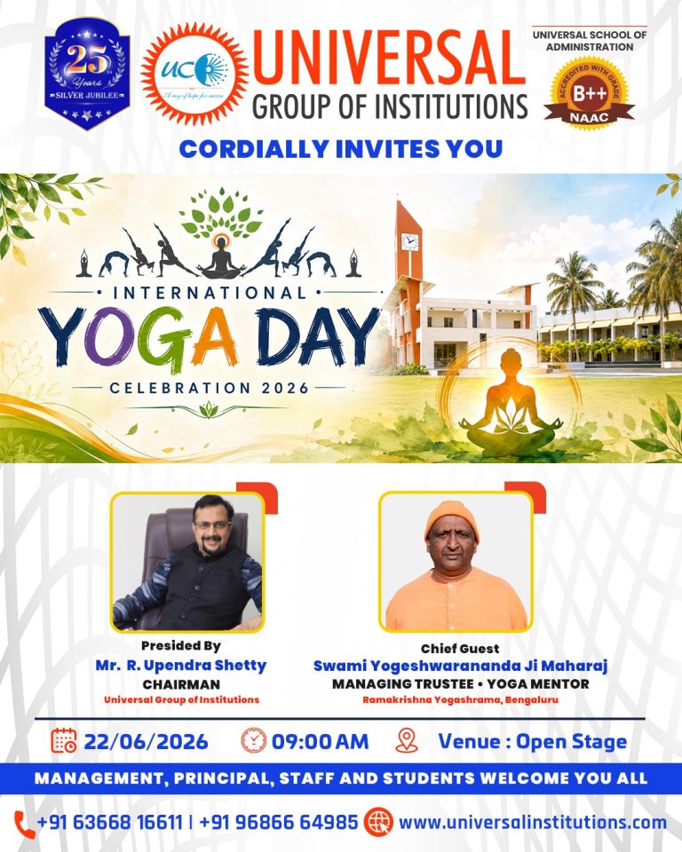Universal Group of Institutions to Celebrate International Yoga Day 2026