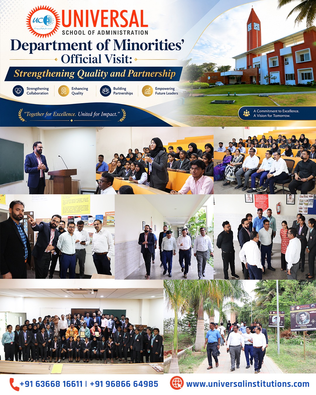 Department of Minorities Officials Visit Universal School of Administration to Strengthen Quality and Institutional Partnership