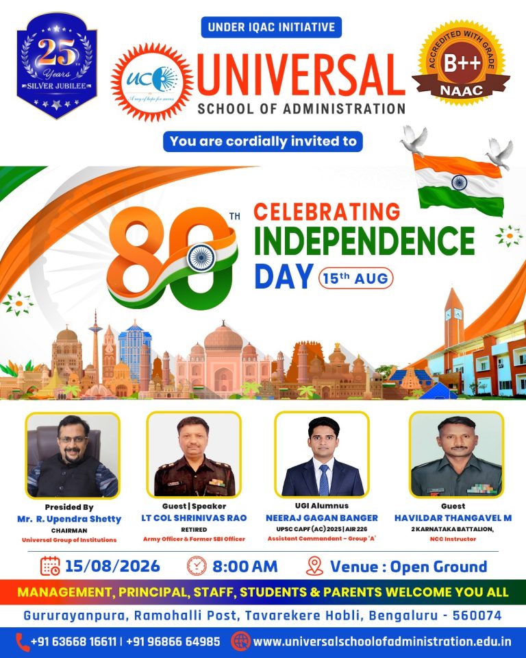 Universal School of Administration to Celebrate 80th Independence Day